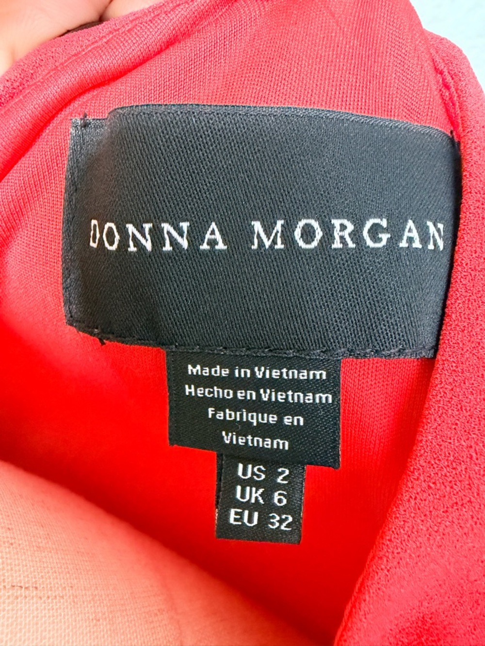 NWT-Donna Morgan Women's Short Sleeve Scuba Crepe Dress with Zipper Detail - Picture 4 of 9